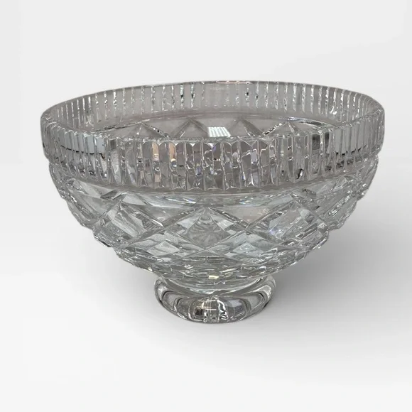 Waterford Killeen 6” Vintage Crystal Glass Footed Pedestal Centerpiece Bowl